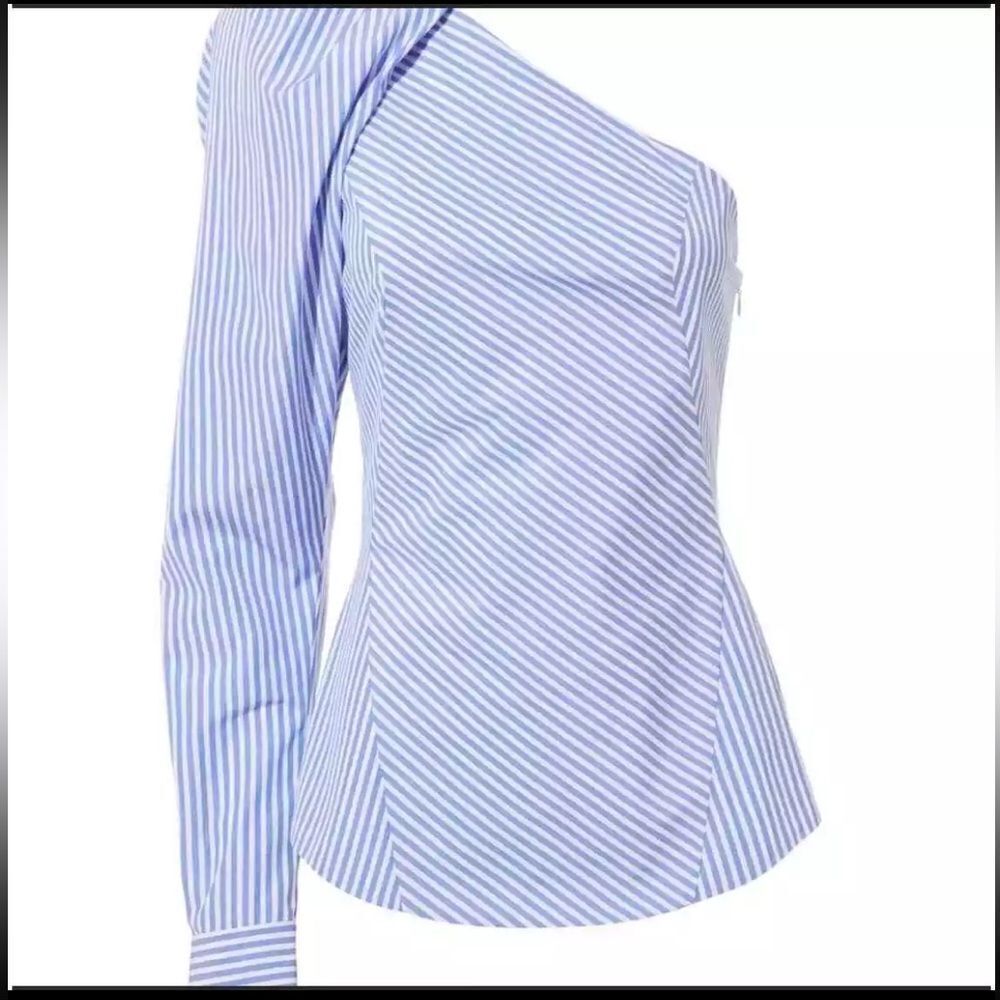 Barbara Bui Blue Striped Blouse